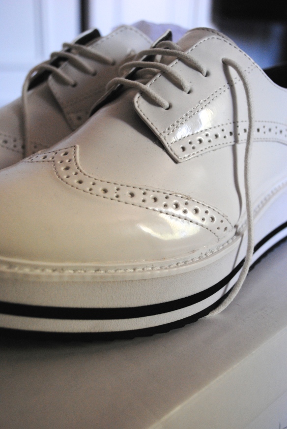 white patent brogues 
